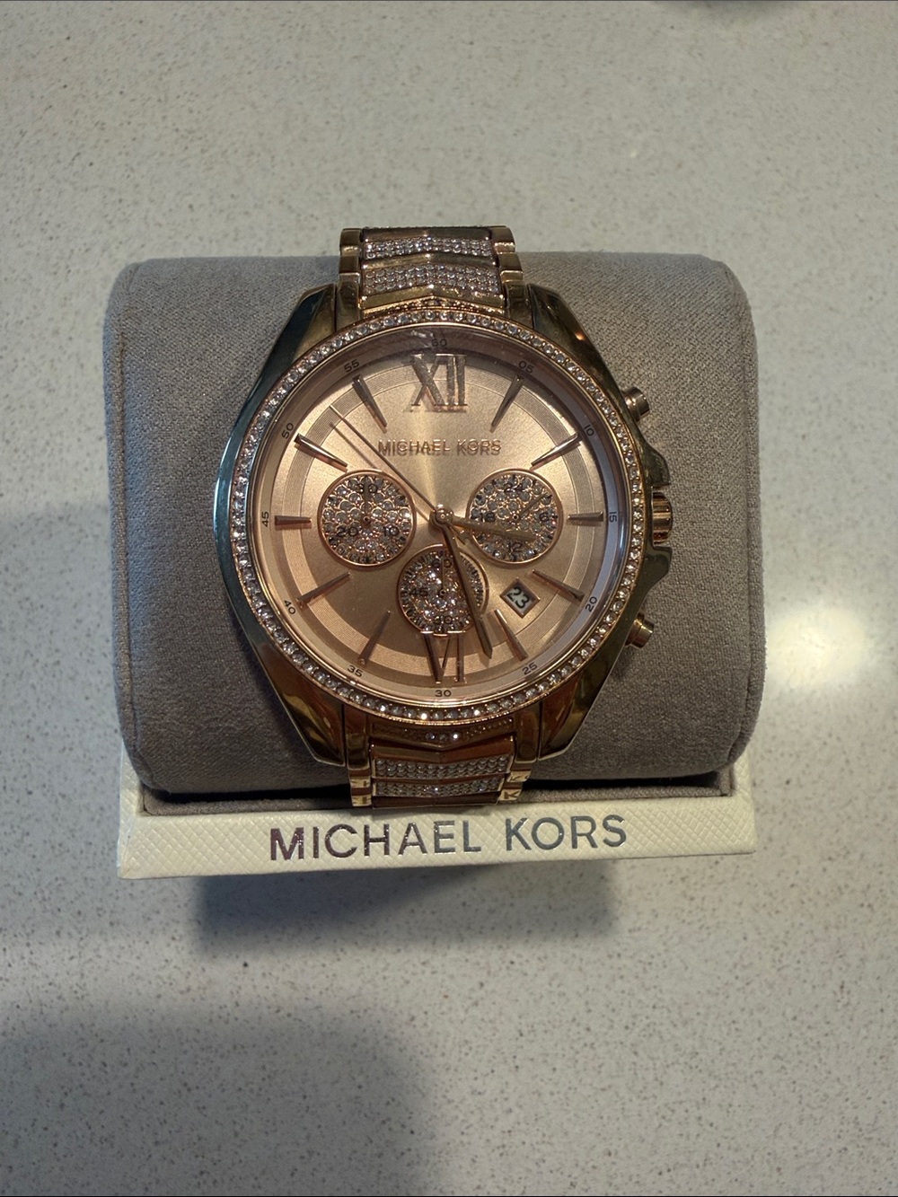 Michael Kors Rose Gold Crystal Accent Women's Watch